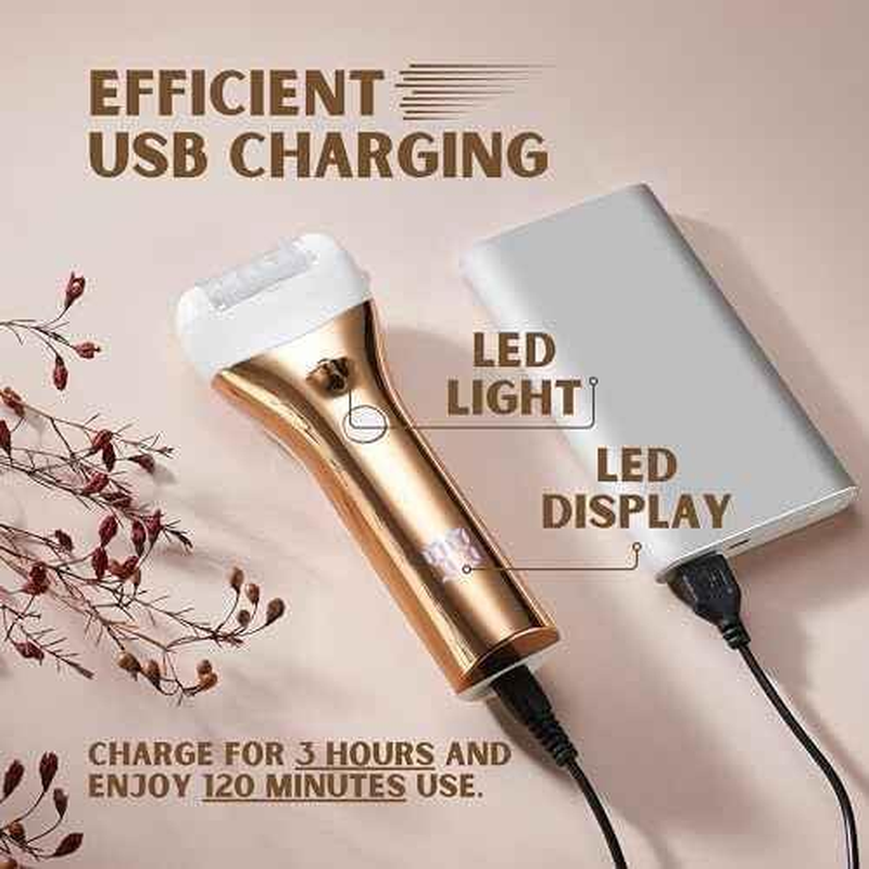 Barberboss Rechargeable Callus Remover, Electric Callus Foot File, Waterproof Kit with 3 Rollers, Dual Speed, USB Charging & LED Display, Pedicure Kit for Cracked Heels and Smooth Feet image number 2