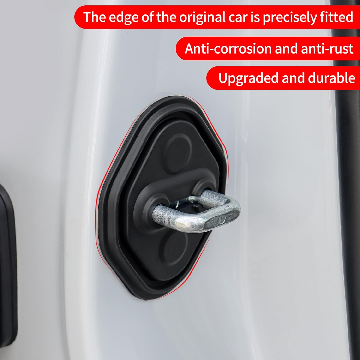 4 Pcs Car Silicone Door Lock Cover for 2024 2025 Toyota Land Cruiser 250 1958 Prado Lc250 J250 Car Door Lock Protective Cover Interior Design Decoration Accessories image number 5