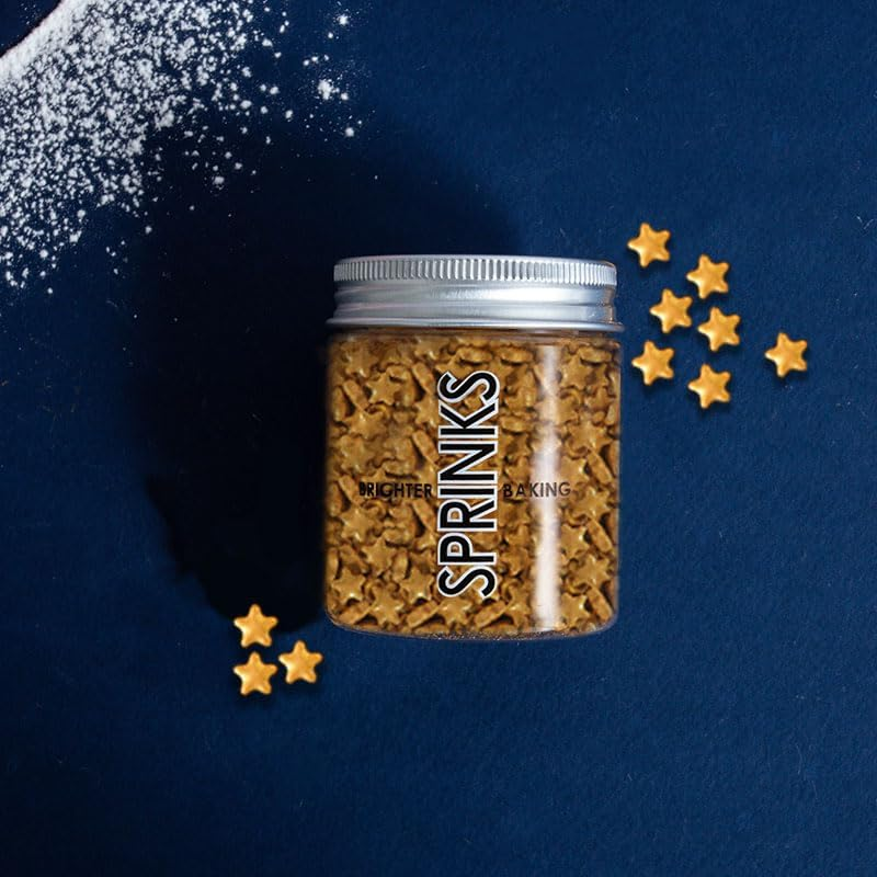 Sprinks Gold Stars Sprinkles - Edible Gold Stars Cake Sprinkles | Baking Decorations for Cakes, Cupcakes, and Desserts for Holidays and Special Occasions | 70G image number 3