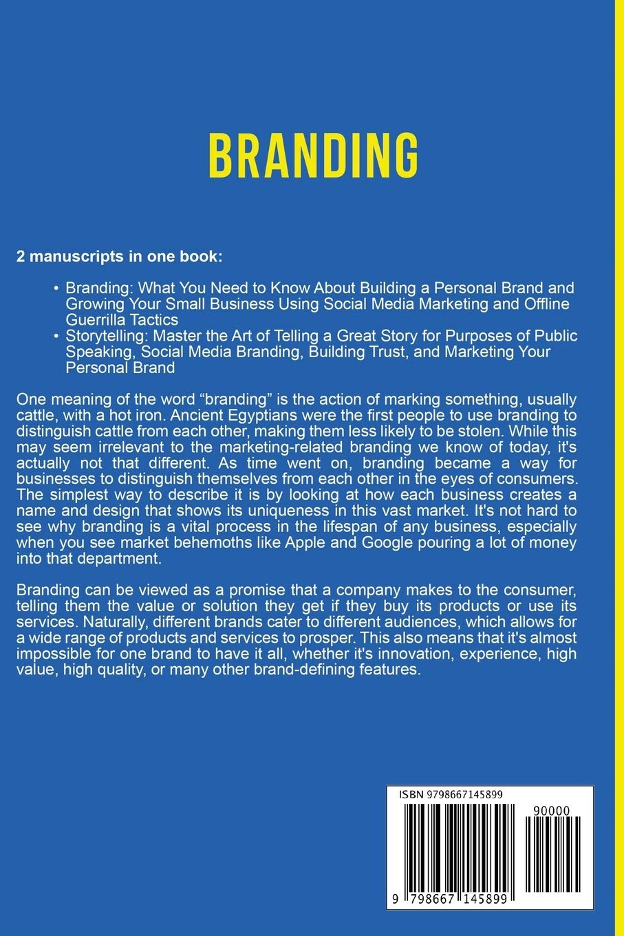 Branding: an Essential Guide to Brand Storytelling and Growing Your Small Business Using Social Media Marketing and Offline Guerrilla Tactics image number 1
