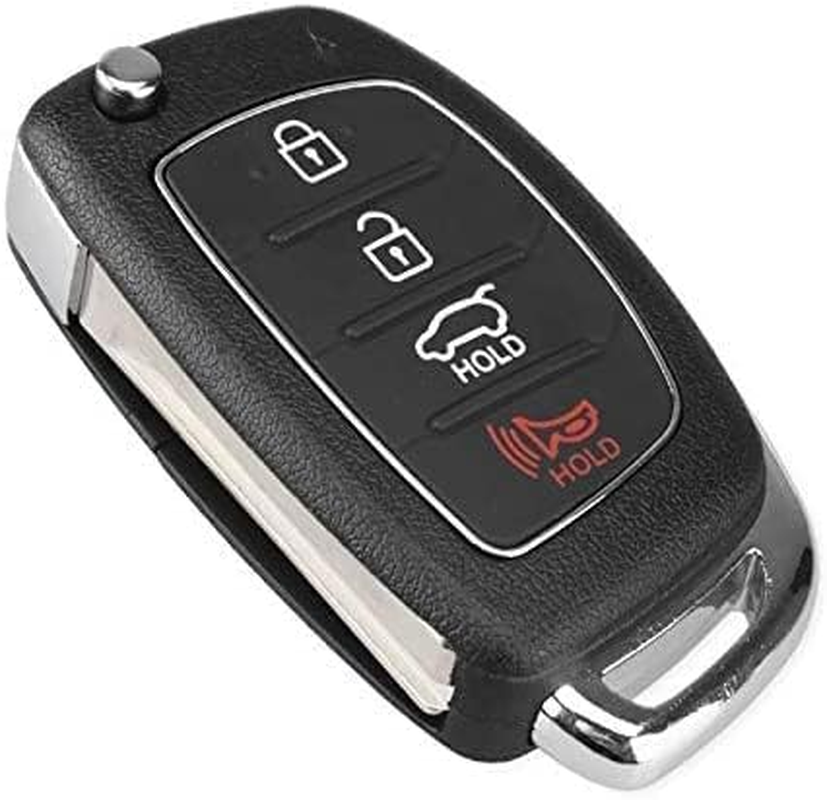 Replacement Key Shell for Hyundai I40 I30 Ix35 Sante Fe 4 Button Flip Key Case image number 3