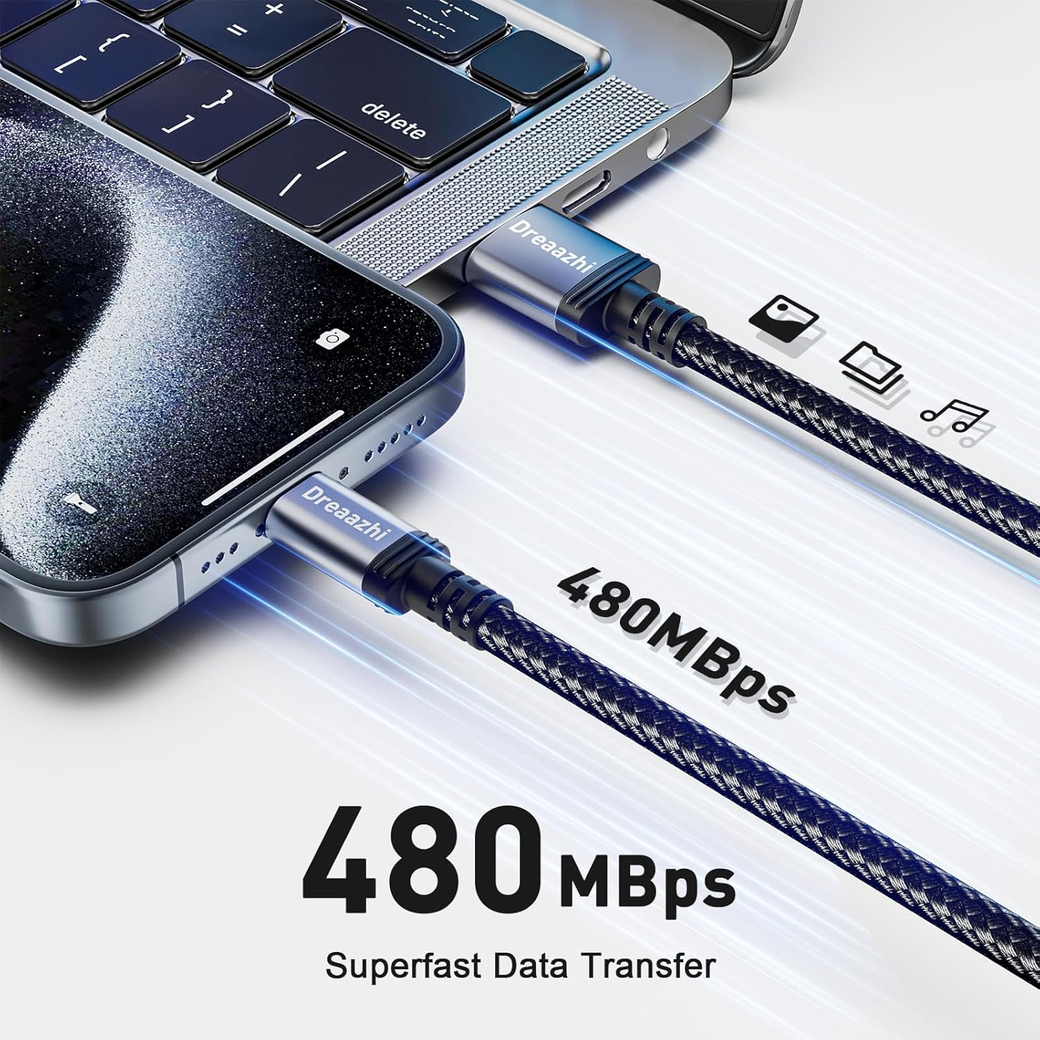 Dreaazhi Long Micro USB Cable 5M,Android Charging Cable, Micro Charging Cable Braided Compatible with PS4 Controller,Samsung Galaxy J7,S7,S6,Kindle Fire,Fire HD Tablet,Htc,Lg,Motorola Etc