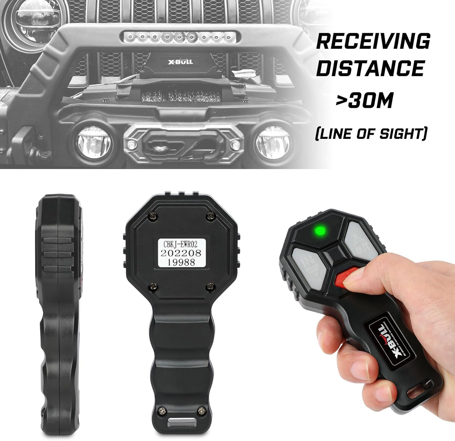 X-Bull New Wireless Winch 2 Remote Control Kit Handset Switch Car ATV SUV 12V