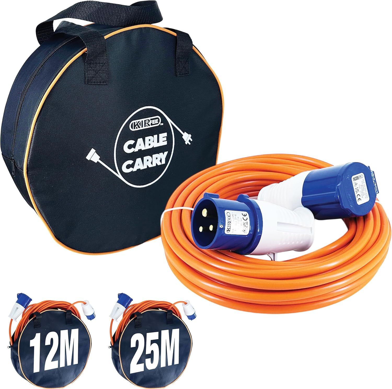12M Caravan Hook up Cable - Caravan Extension Lead with Carry Bag - 240V 16A Camping Electric Hook up Cable - Ideal for Motorhomes, Caravans and Campervans. image number 3