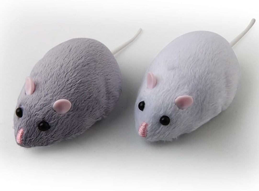 For Cat Remote Controlled Mouse Toy for Active Play Providing Good Companion for Cats ABS Pet Supplies Novelty Toy Toys, Grey White - Lilac Colour image number 4
