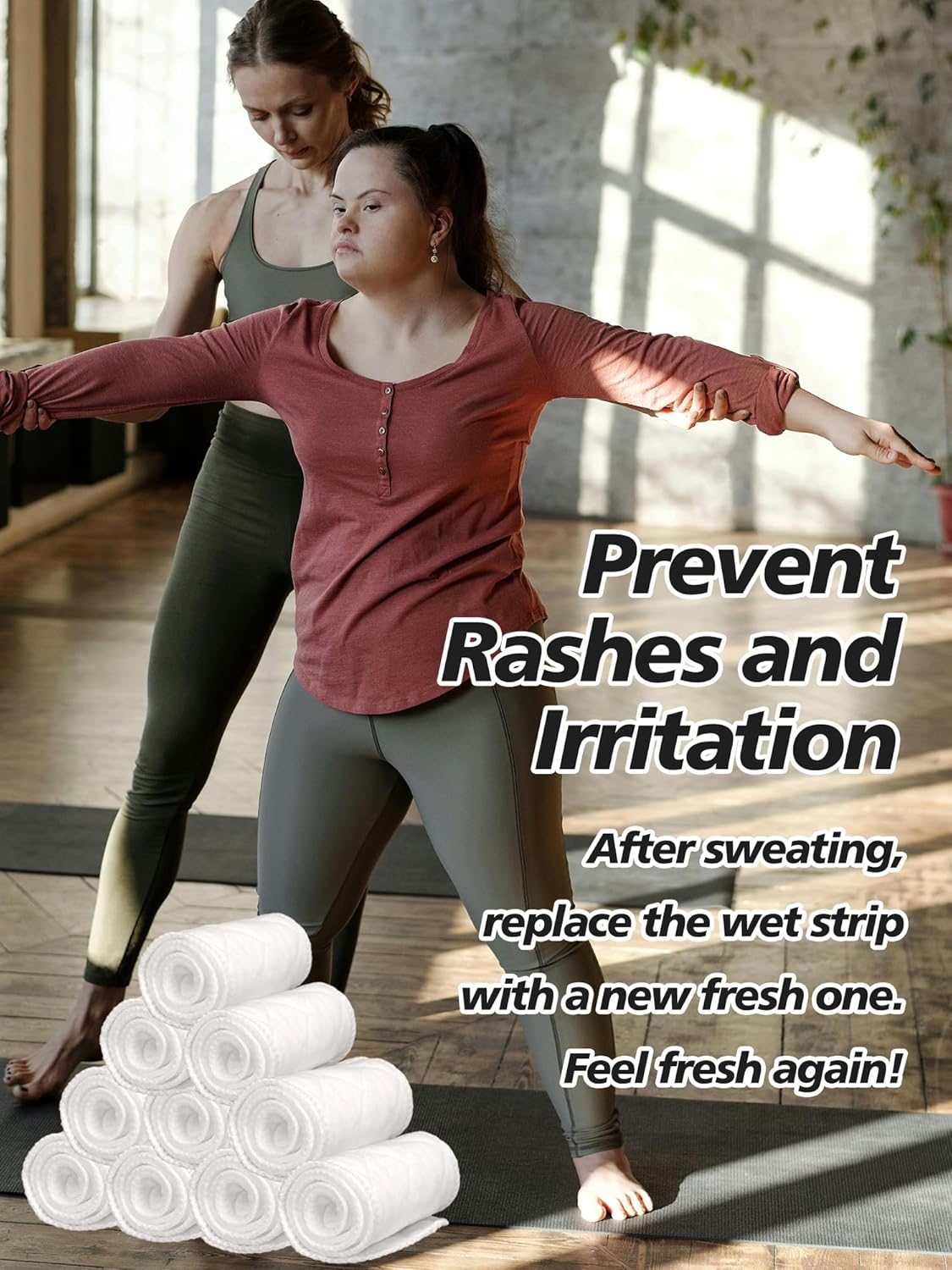 WIBOND Sweat Pads for Bras, Breast Sweat Absorber 3 Layer Bra Liners to Absorb Sweat under Breasts, Breast Pads for Sweat and under Stomach Sweat Pads Cotton Women Tummy Liners