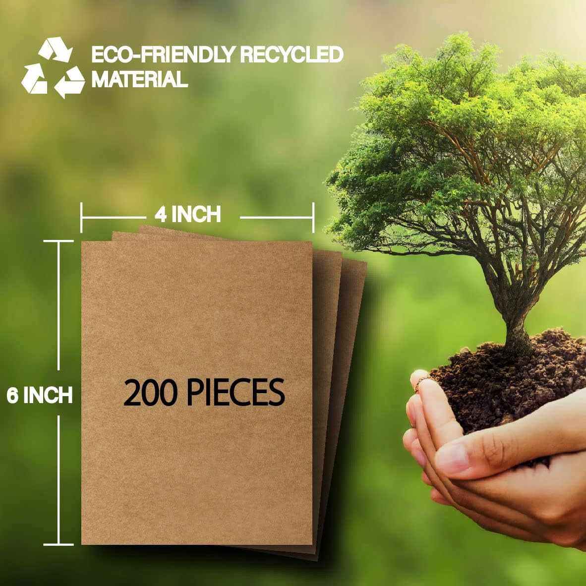 200 Packs 4X6 Inch Corrugated Sheets, Premium Pads Inserts Bulk Flat for T-Shirts, Shipping, Mailing, Cardboard Divider Backing and Crafts (Kraft) image number 2