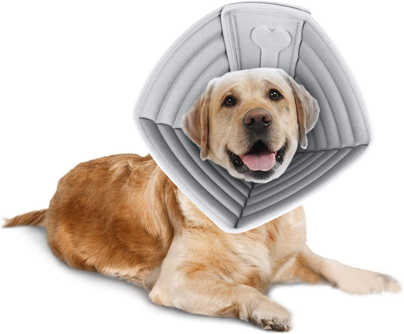 PETCUTE Protective Collar for Dogs Cats Funnel for Dogs Soft Protective Collar Leak Protection for Cats Wound Healing Collars Funnel Dog image number 6