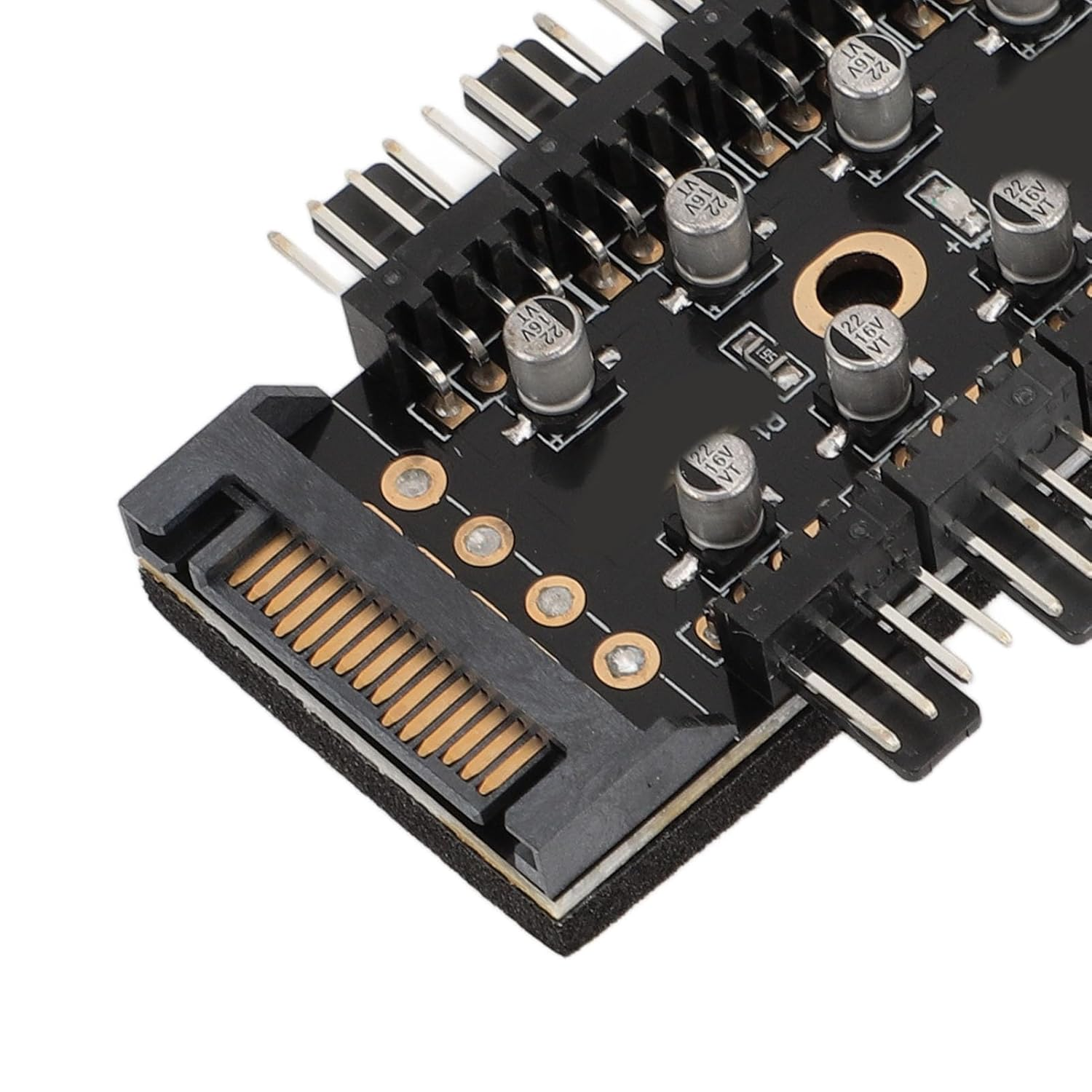 PC Chassis Fan Hub CPU Cooling Hub 10 Port 12V 4 Pin Fan PWM Hub, CPU Cooling Fan Hub for Computer Motherboard (Serial ATA Power) image number 2