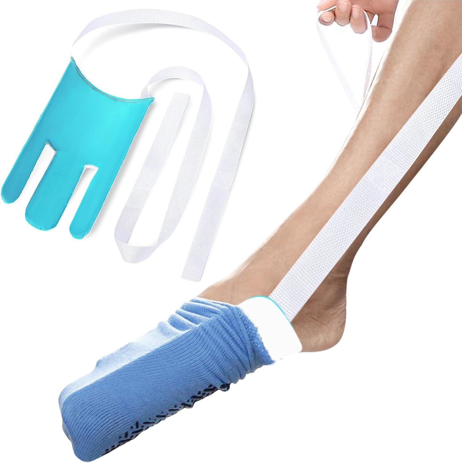 Sock Aid Tool,Easily Pull on Socks without Bending, for Elderly, Disabled,Pregnant, Diabetics image number 3