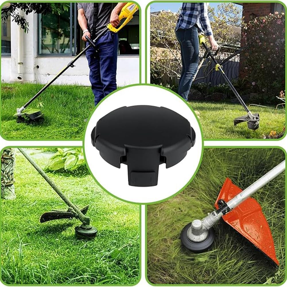 2 Pack Trimmer Parts,Replacement for Speed Feed 400 Trimmer Head,X472000070 Wear Cap Spool Cover 4" Heads,Fit Forsrm-230,Srm-225,Dimmer Cover with Spring(Black) image number 5