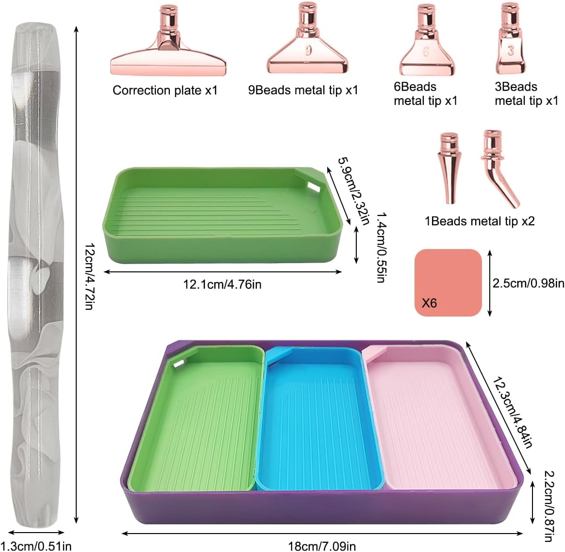 Finegood Diamond Art Painting Kits for Adults with Large Diamond Trays, 5D Diamond Art Accessories Comfort Grip Faster Drilling Diamond Art Tools Set image number 4
