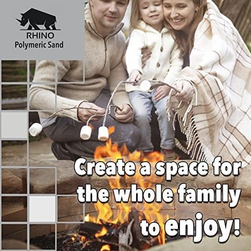 Rhino Power Bond plus - Polymeric Sand for Pavers and Stone Joints up to a Maximum of 2 Inches. (10 Pound, Slate Gray) - Ivory image number 3