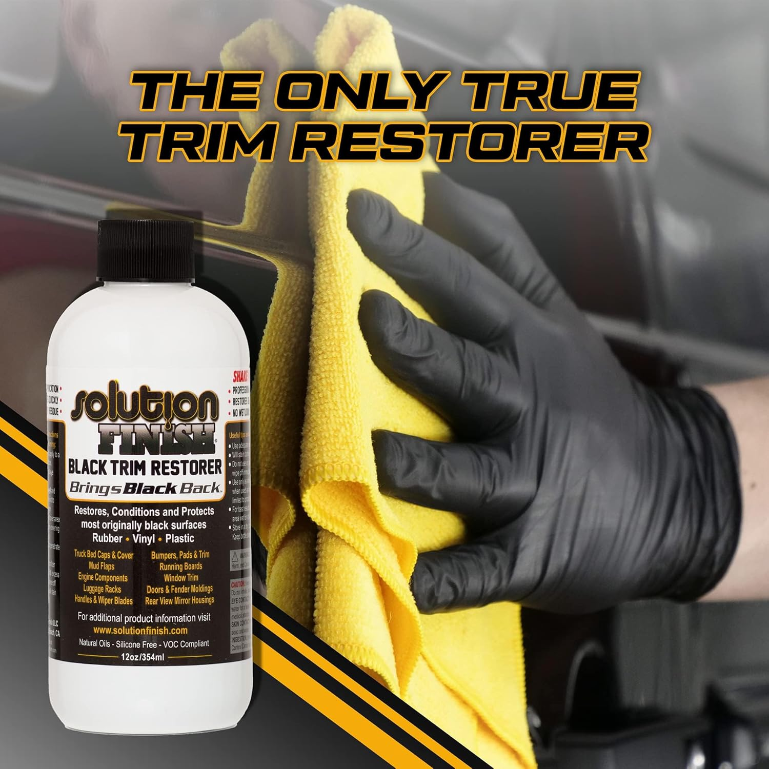 Solution Finish Black Plastic & Vinyl Plastic Trim Restorer image number 4