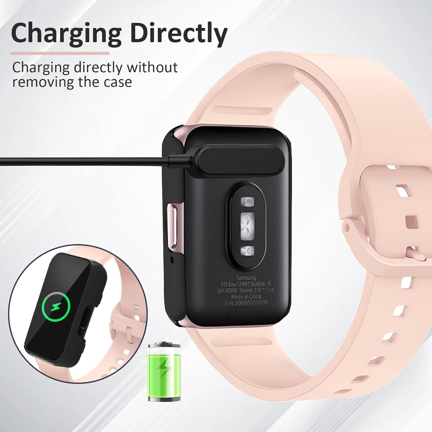 [2 Pack] Hard PC Cases for Samsung Galaxy Fit 3 Cases, Full Coverage All-Around Protective Bumper Cover for Galaxy Fit 3 Screen Protector Case Accessories - Black + Black image number 2