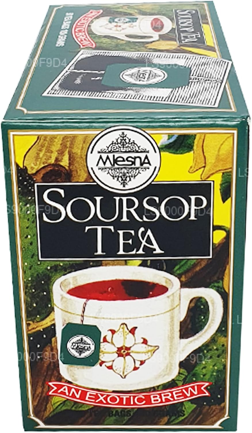 Mlesna Pure Ceylon Soursop Black Tea, 50 Tea Bags, 100G Box image number 4