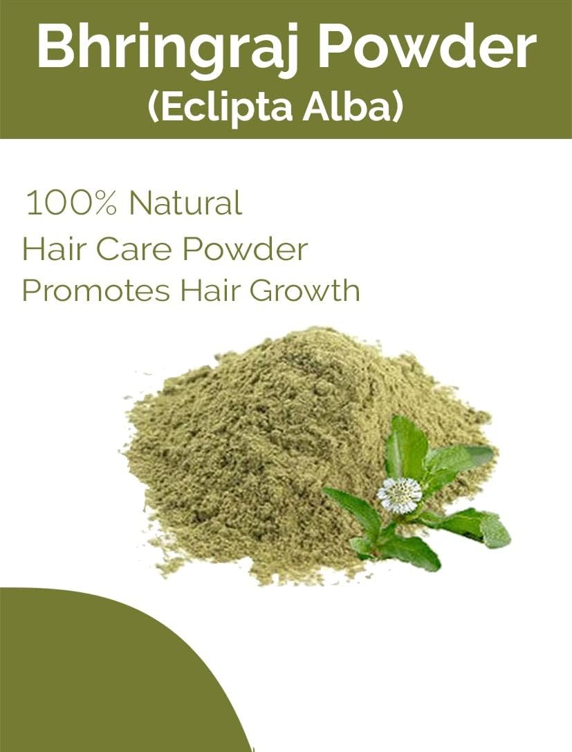 Keshvenna Naturals 100% Pure and Organic Bhringraj Powder | Eclipta Alba for Hair Care (100 Gm) image number 1