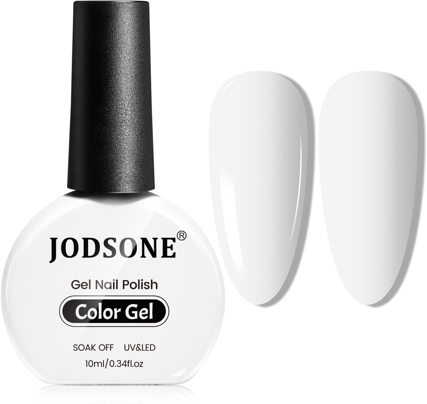 JODSONE 10Ml Gel Nail Polish White Gel Polish White Nail Polish Soak off Led Gel Polish Nail Art Manicure Salon Diy at Home