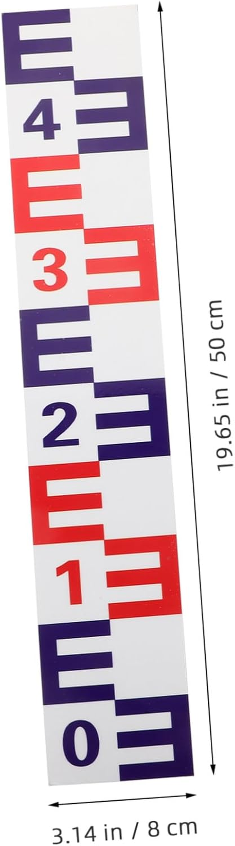 Water Level Measuring Sticker Self-Adhesive Water Gauge Decal with Reflective Aluminum Surface for Pools Ponds and Humid Environments