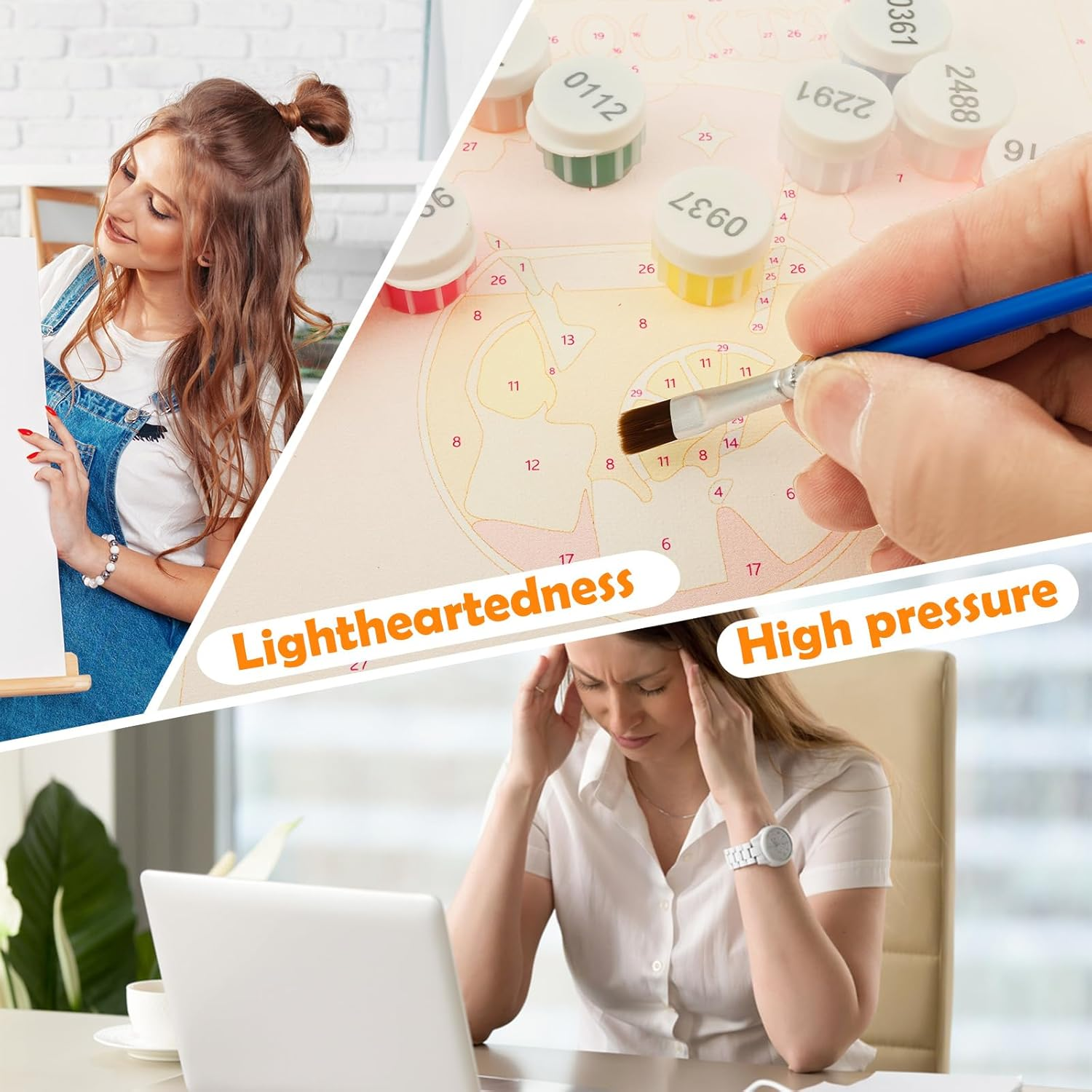 Fwqofvk 6 Packs Oil Painting Set by Numbers with Brush and Acrylic Paint, Linen Canvas Cocktail Theme Painting for Home Decor Present for Art Lover 37.5&times;27.5 Cm (Style 2) - Style 2 image number 3