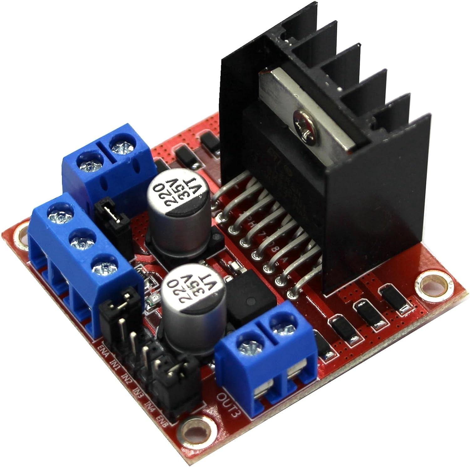 DIGISHUO 4Pcs L298N Motor Driver Controller Board Module | Stepper Motor DC Dual H-Bridge for Arduino Smart Car Power UNO MEGA R3 Mega2560 image number 2