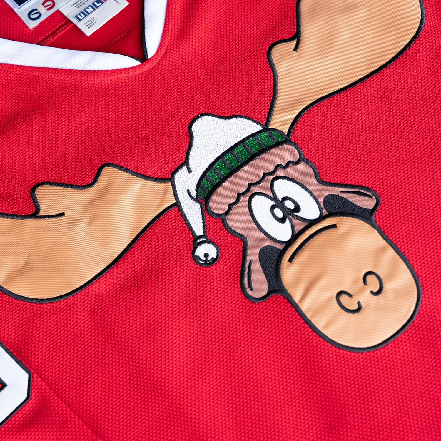 UNLC Eway Clark #00 Griswold Hockey Jersey Red image number 6