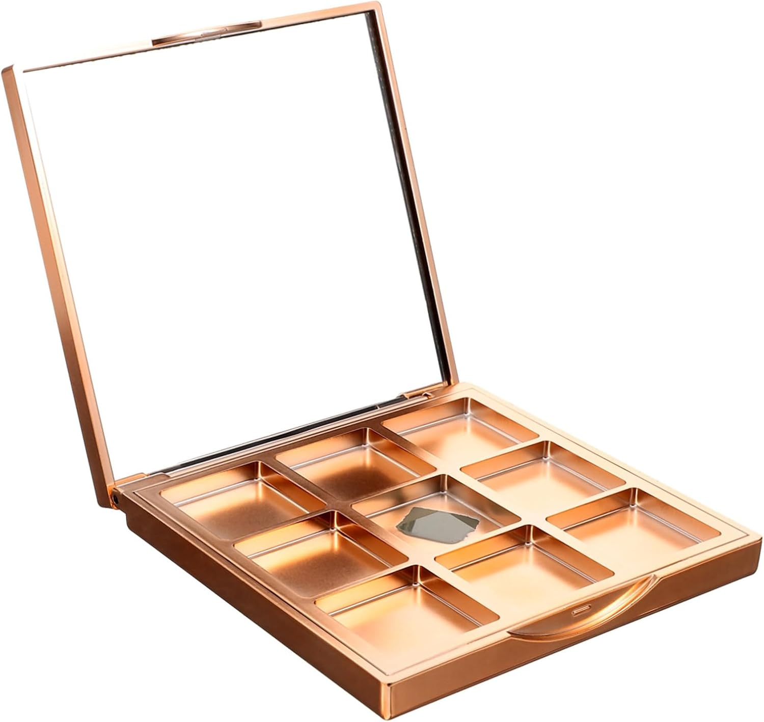 BELLIFFY 9Grids Eyeshadow Palette Empty Box Makeup Storage for Blush and Lipstick Compact Sequin Quicksand Design for Travel and Outdoor Use image number 6