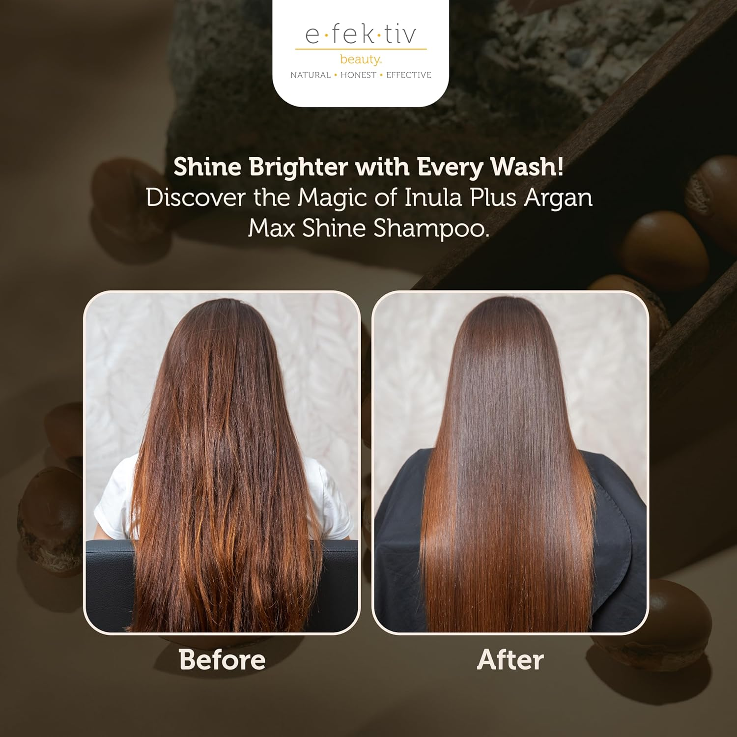 E.Fek.Tiv Beauty Inula plus Argan Max Shine Color Preserving Shampoo - Shampoo for Color-Treated Hair - Protect Enhace Hair Color - Color Safe - Sulfate-Free - Vegan - Clean Formula - Unisex - 8 Oz image number 2