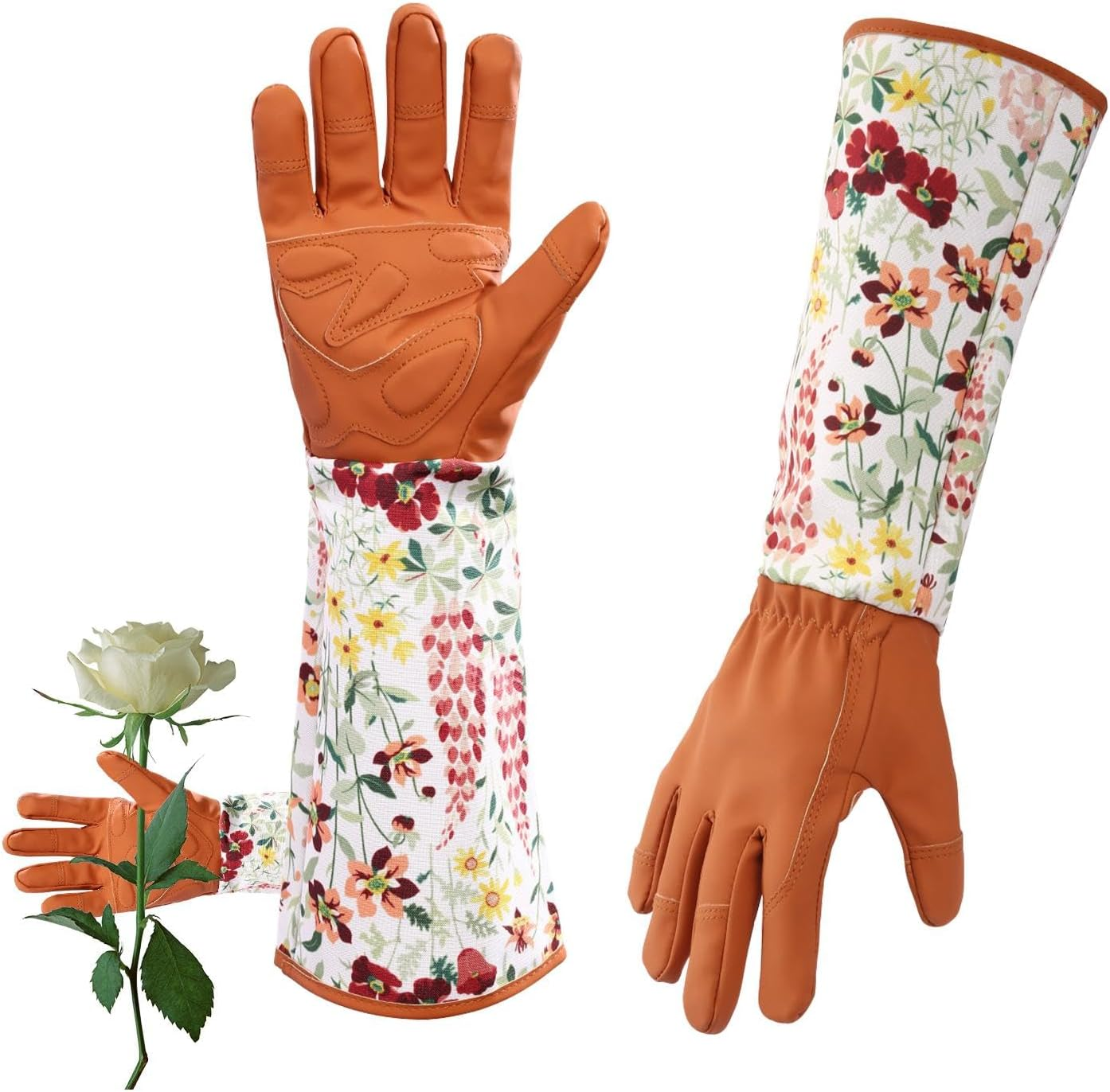 Garden Gloves for Women Thorn Proof | Pruning Gloves Puncture Resistance - Non-Slip Work Gloves Palm Padded Gardening Supplies for Yard Outdoor image number 6