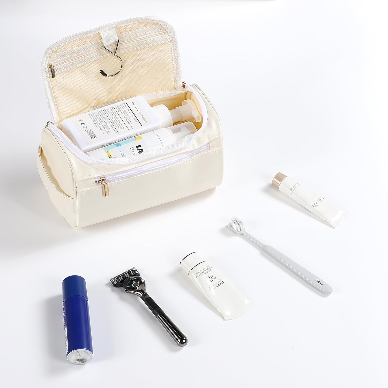 Etercycle Men'S Toiletry Bag for Hanging Toilet Bag Foldable Waterproof Travel Cosmetic Bag for Men and Women - Black image number 2