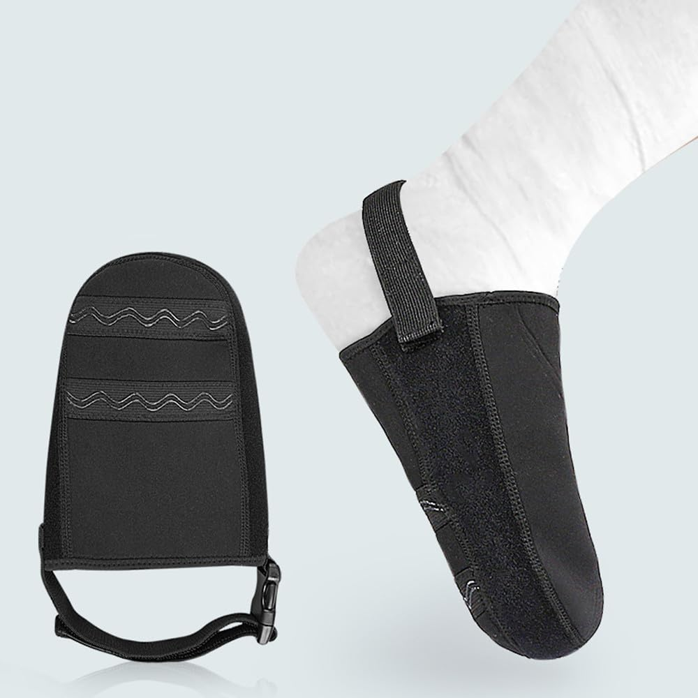 2PCS Cast Sock Toe Cover with Anti-Slip Strap, Adjustable Cast Protector Half Foot Keep Toes Warms and Clean, Protect Cast Walking Aids Boot Toe Warmer image number 2