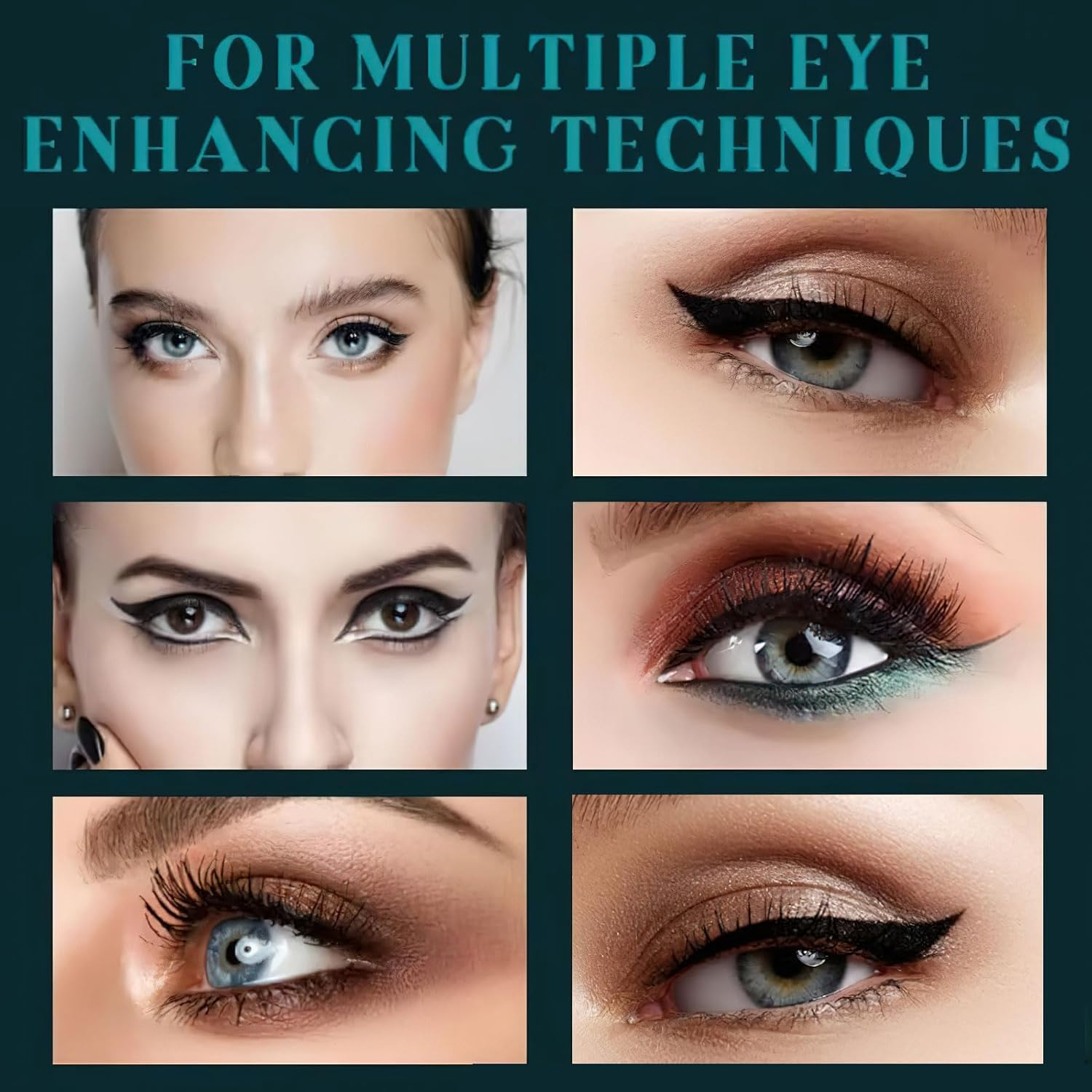 1 Set Silicone Eyeliner Tool with Eyeliner Cream, Reusable Easy No-Skip Eyeliner Gel Eyeliner Applicator Kit for Makeup Novices (Black Eyeliner Tool +Brown Eyeliner Creams) image number 2