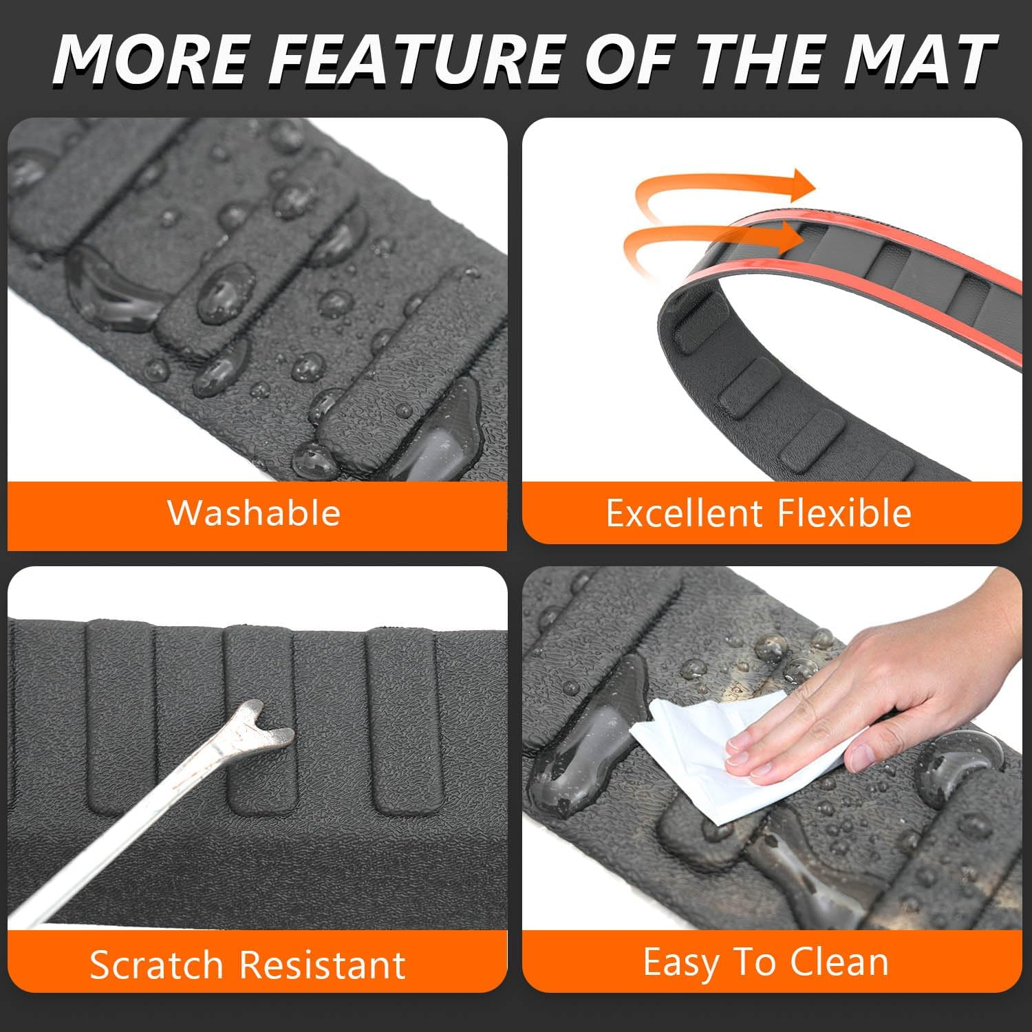 Powoq 2PCS Rear Bumper Protector Compatible with 2019-2024 Toyota RAV4 Trunk Sill Cover Protector Replacement for 2019-2024 Toyota RAV4 Accessories