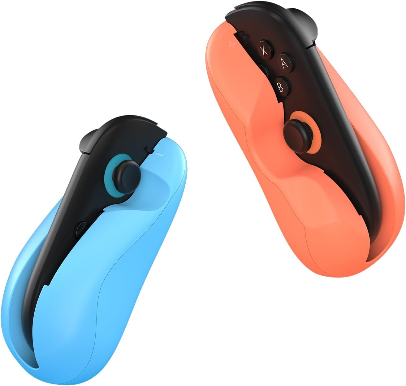 Gaming Controller Mouse Adapter for Switch 2,Ergonomic Design, Place-And-Play Setup, Blue and Orange,2-Pack (Orange Blue A)