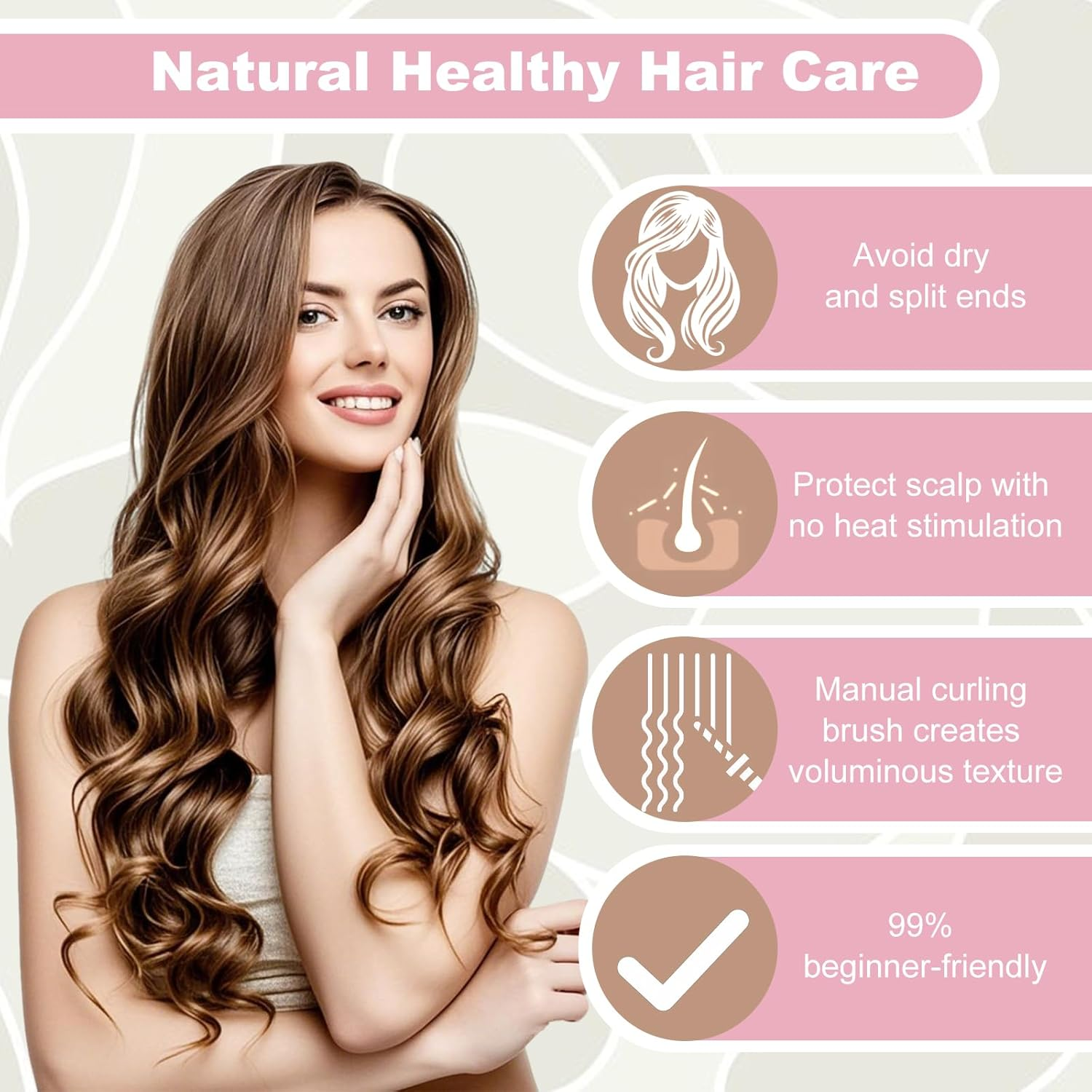 Curl Defining Brush, Air Blue - Styling Tool for Curls, Waves & Straight Hair - Blue image number 3