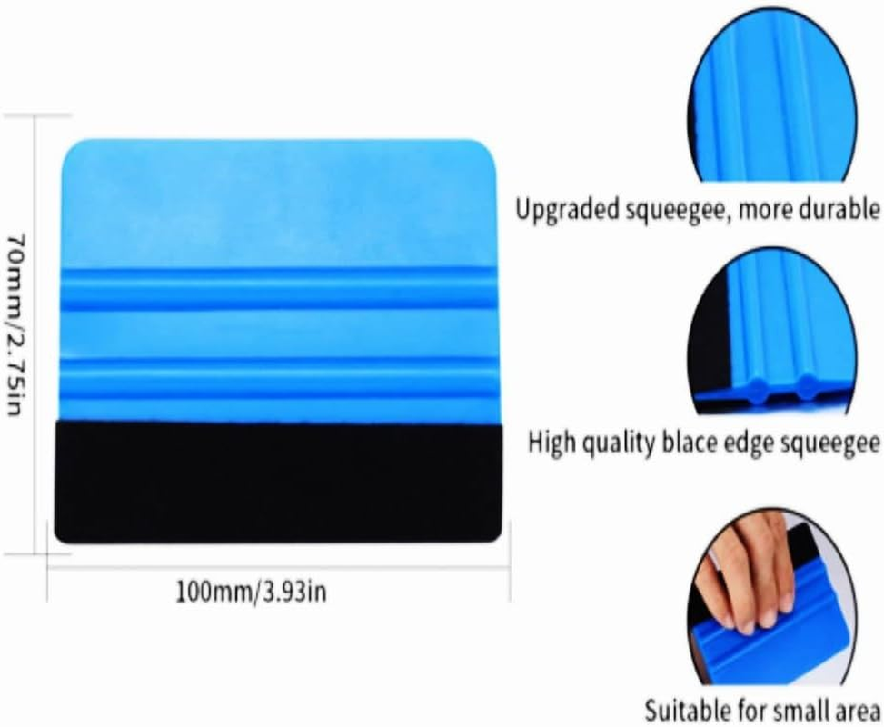 Vehicle Vinyl Wrap Window Tint Film Tool Kit Include Felt Squeegee,Felt,Utility Knife and Blades Vinyl Cutter and Go Corner Squeegee for Car Wrapping. (Set of 8) image number 1