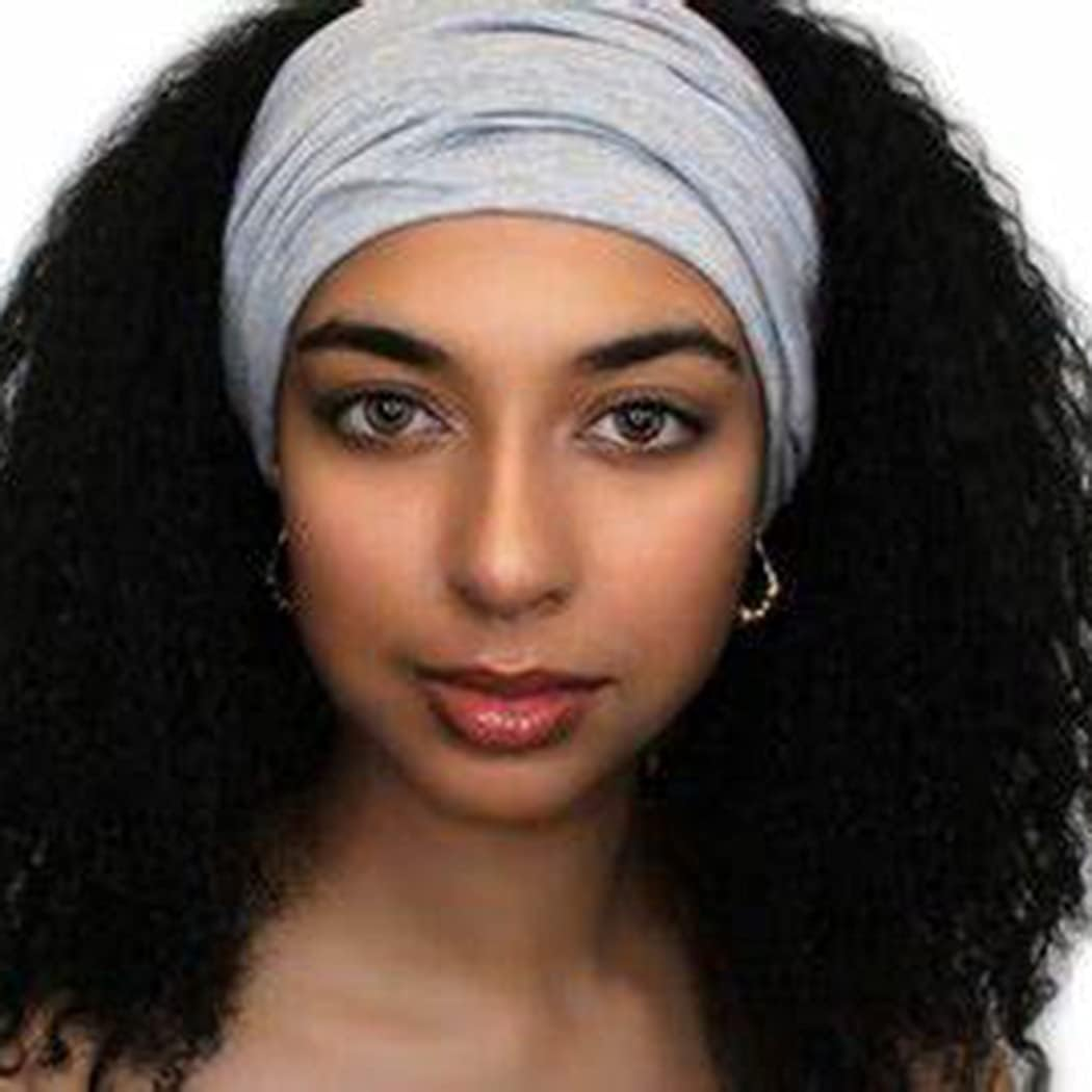 GORTIN Boho Headbands Leopard Hair Bands Knoted Turban Headband Stretch Twist Head Wraps Stripe Cloth Head Bands for Women and Girls 3 Pcs (X-Solid Color Set 1) image number 4