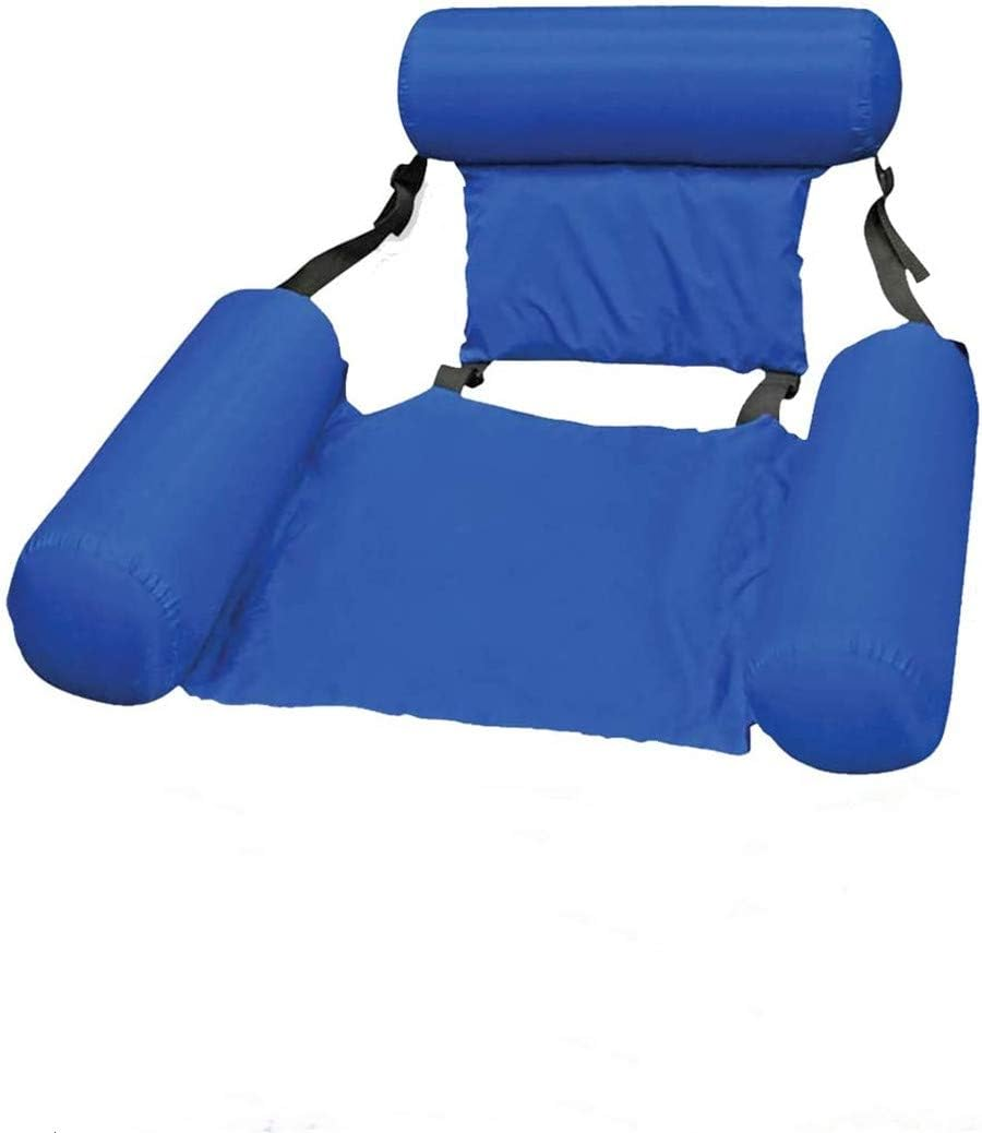 Pool Floating Chair Hammock , Inflatable Water Hammock Swimming Pool Floating Chair, Foldable Dual-Use Fabric Covered U-Seat, Water Play Lounge Chair Floating Bed Sofa image number 6