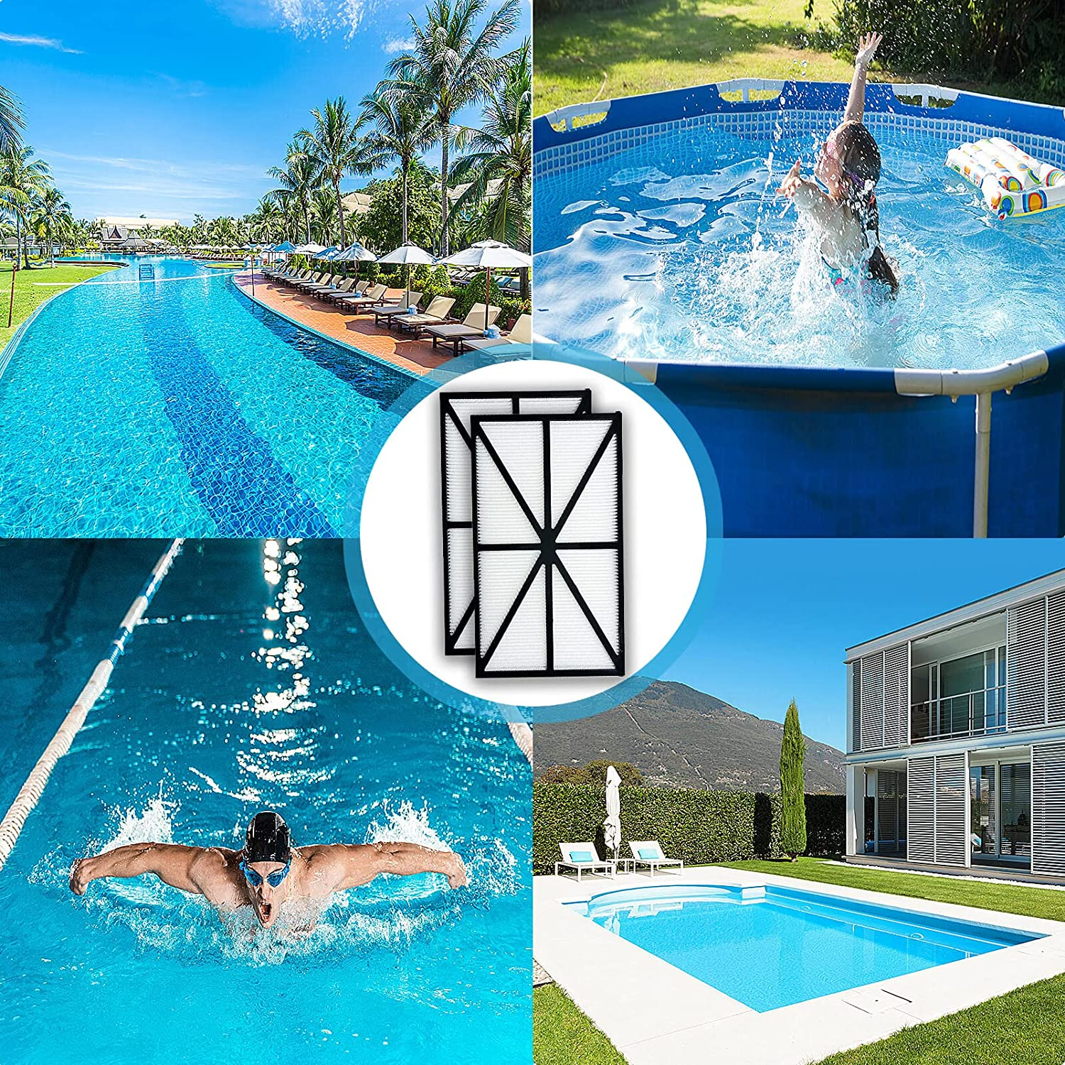 RCX70101 Replacement Robotic Pool Cleaner Filter Cartridges, Cartridge Filter Panels Compatible for Hayward Robotic Aquavac Tigershark and Sharkvac Pool Cleaners (4 Pack) image number 5