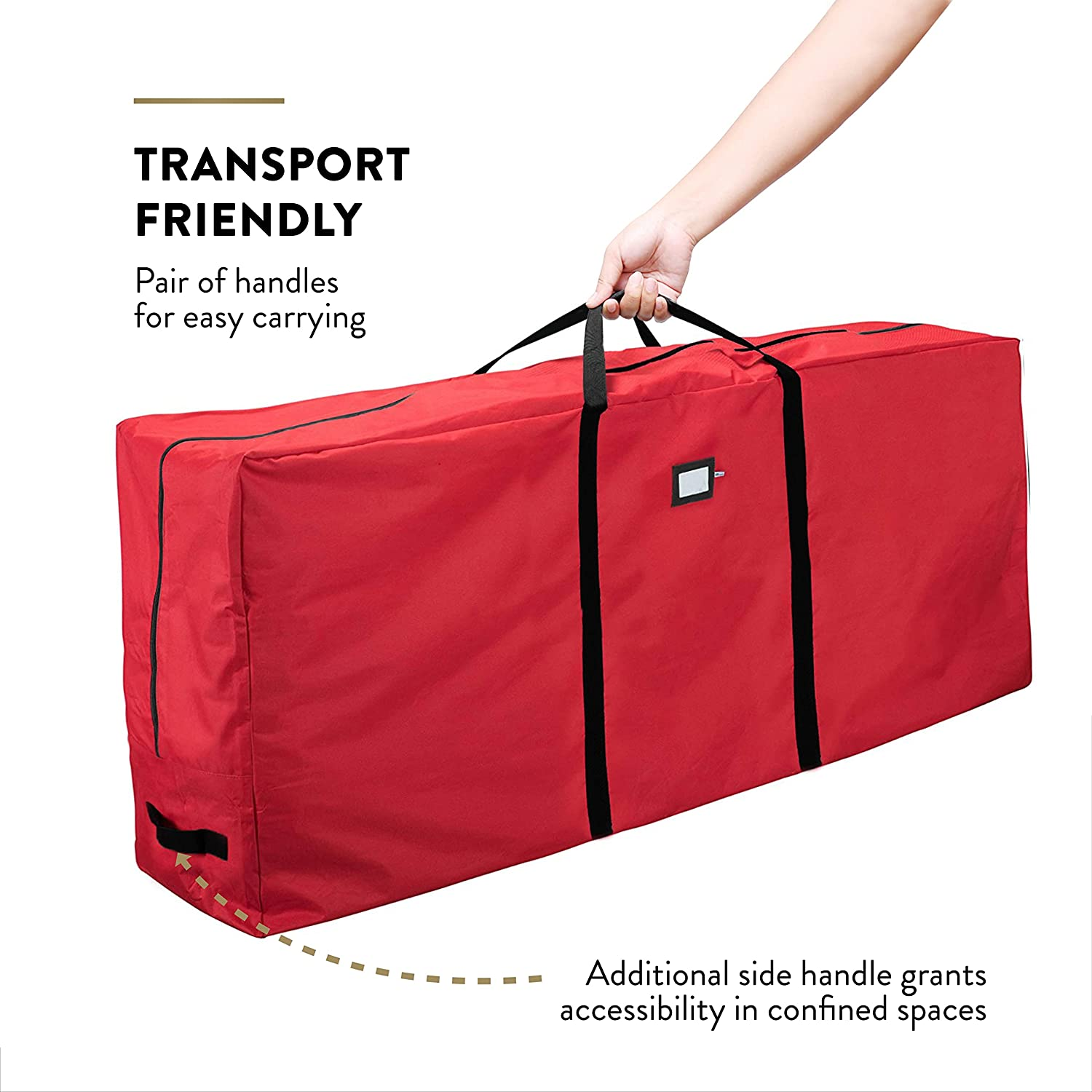 Premium Large Christmas Tree Storage Bag - Fits up to 9 Ft. Tall Artificial Disassembled Trees, Durable Handles & Sleek Dual Zipper - Holiday Xmas Bag Made of Tear Proof 600D Oxford - 5 Year Warranty image number 2