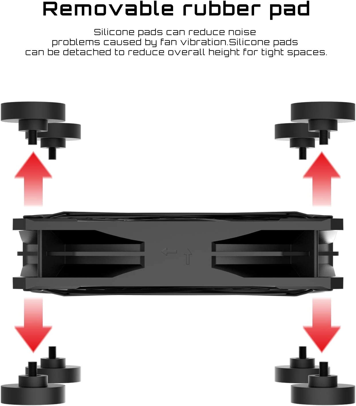 Uphere 120Mm Quiet USB Powered Fans 5V Computer Cooling Fan with 3-Speed Control,Compatible for Pc/Xbox/Tv Box,Etc, N12U04 image number 1