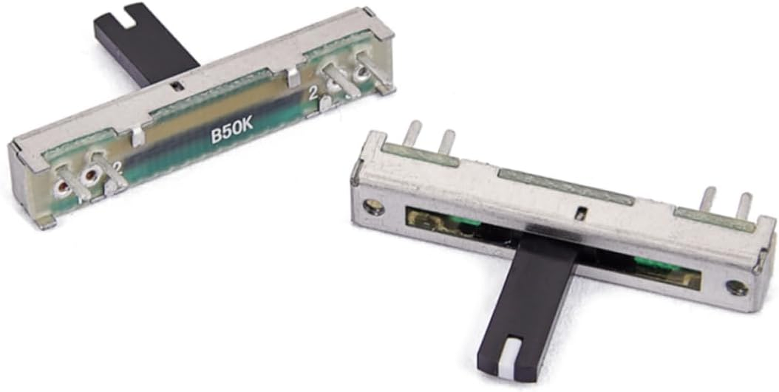 VICASKY B50K Slide Potentiometer Ohm Adjustable Sliding Potentiometer for Audio Mixer and Dimmer Lights, Mono Linear Fader Module for Dj Equipment and Electronic Projects image number 2