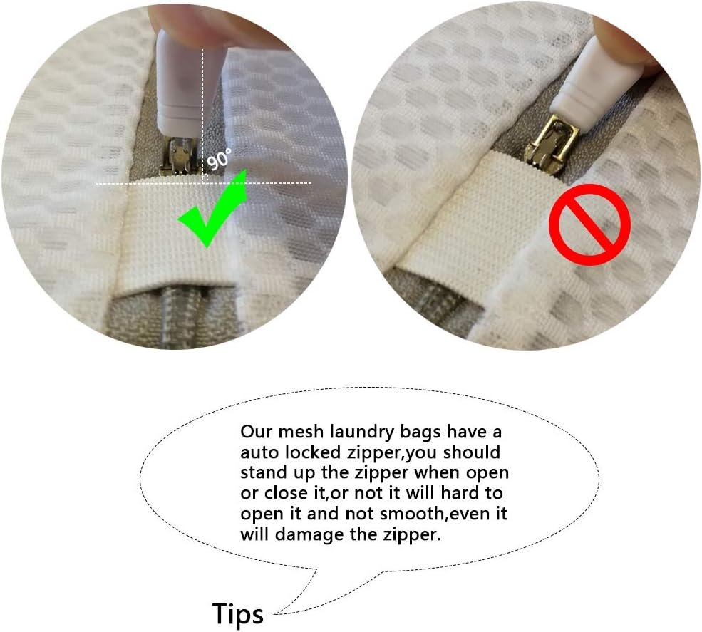 Kimmama Laundry Bags Mesh Wash Bag, Lingerie Bags for Washing Delicates, Net Washer Sack with Zipper, Dryer Pouch for Cleaning and Drying Cloths, Garment, Sweater, Bra, Pant, Sock, Toys, Bedcover image number 6