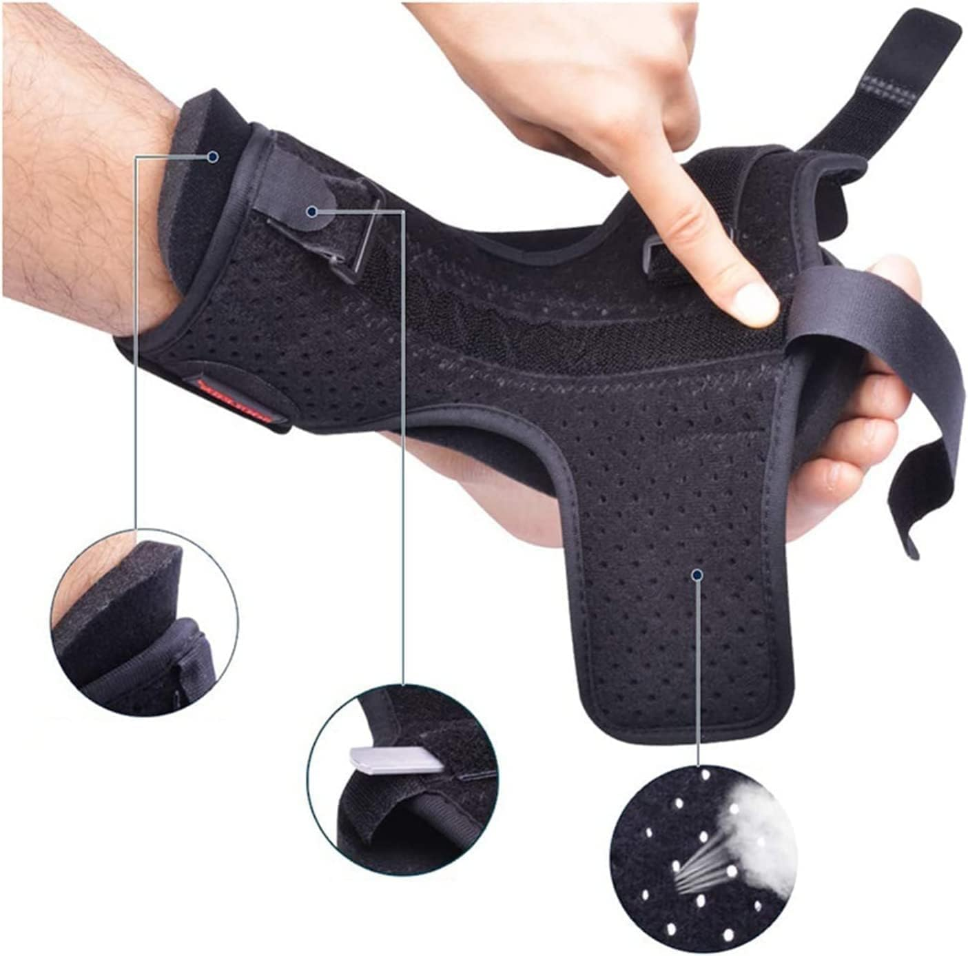 Plantar Fasciitis Night Splint, Adjustable Elastic Dorsal Plantar Fasciitis Night Splint Brace, Achilles Tendonitis, Foot Drop,Heel Ankle Arch Foot Pain image number 6