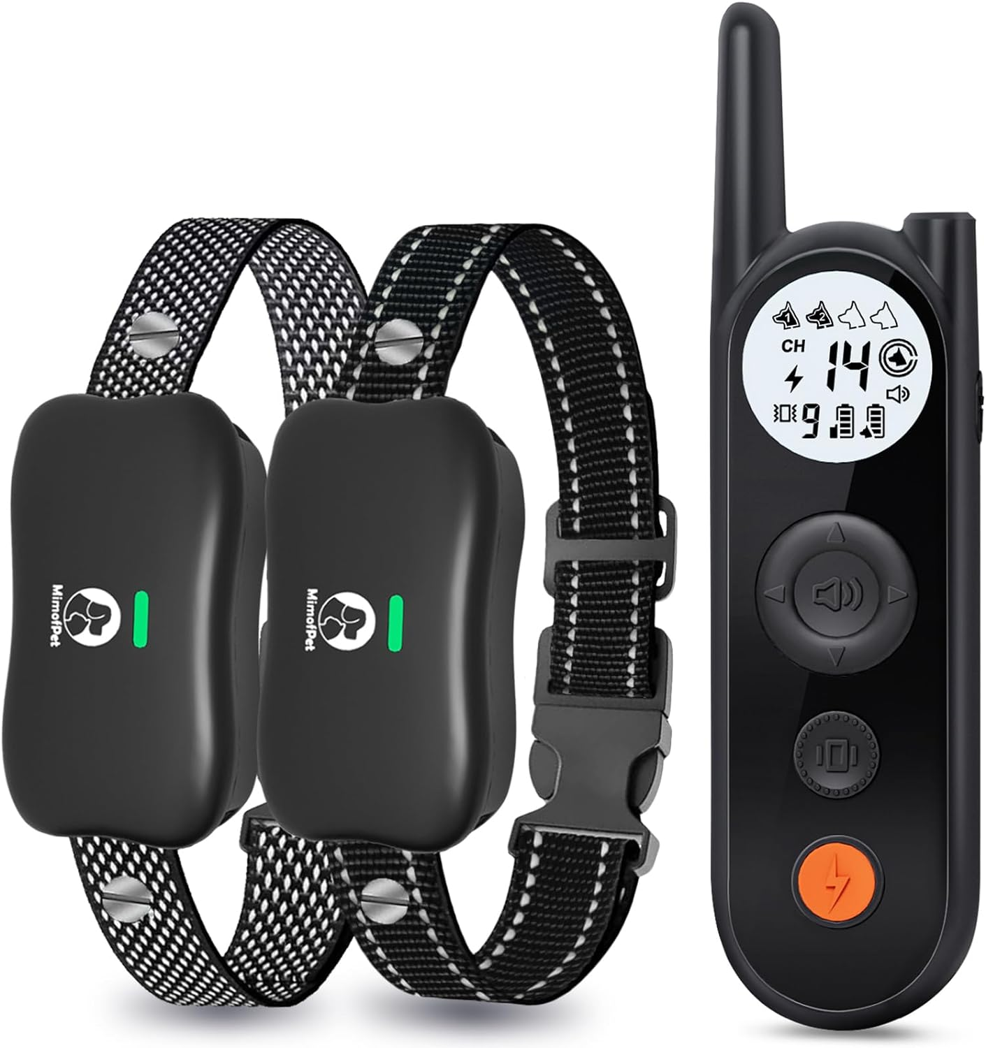 NO Need Wiring Fence Wireless Dog Fence System with 14 Levels of Fence Distance, Dog Trainer Collar with Remote 1.15 Mile, 3 Safe Training Modes, IPX7 Waterproof for All Breeds Sizes (2 Collars)