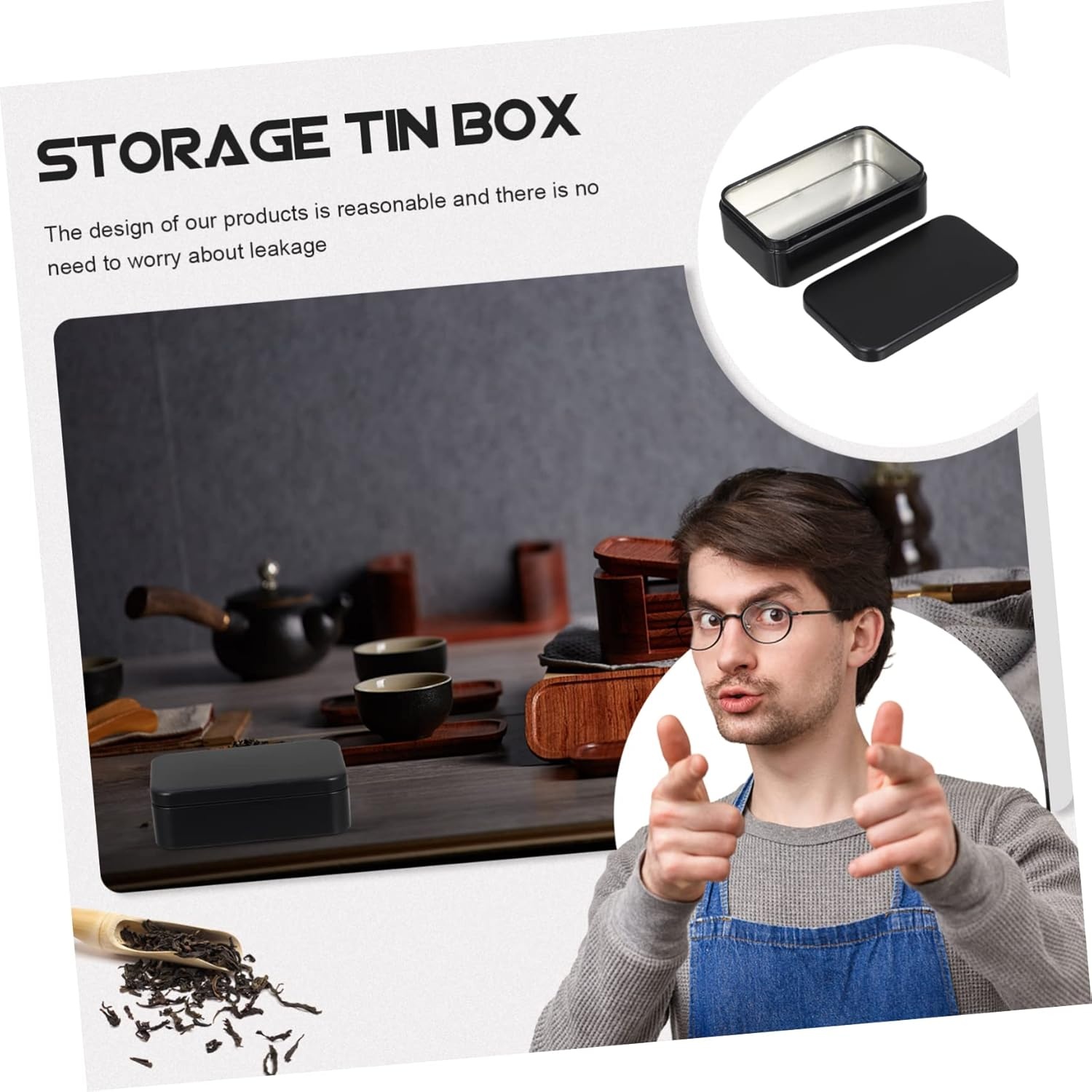 Mikinona 4Pcs Sealed Iron Tea Storage Canisters Mini Matte Metal Tea-Leaf Containers Practical Jar Set for Kitchen and Home Organization