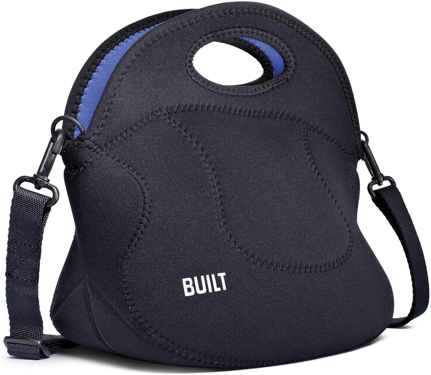 BUILT NY Spicy Relish Neoprene Lunch Bag with Adjustable Crossbody Strap, Black image number 3