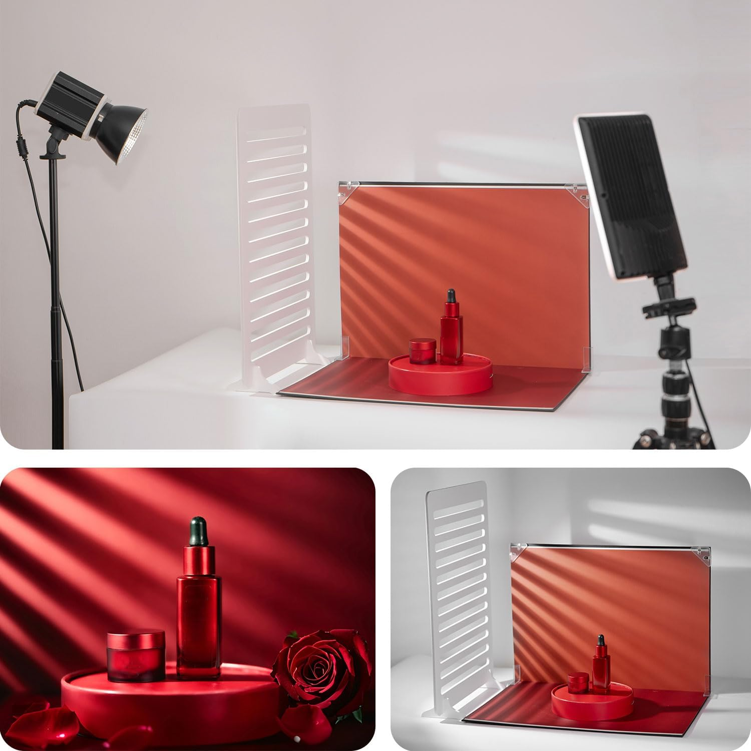 10Pcs 20Patterns Small Product Photography Backdrops Kit Photo Background Food Photography Backdrop Board with Shadow Props and Carrying Bag (16.5X11.7Inch) image number 6