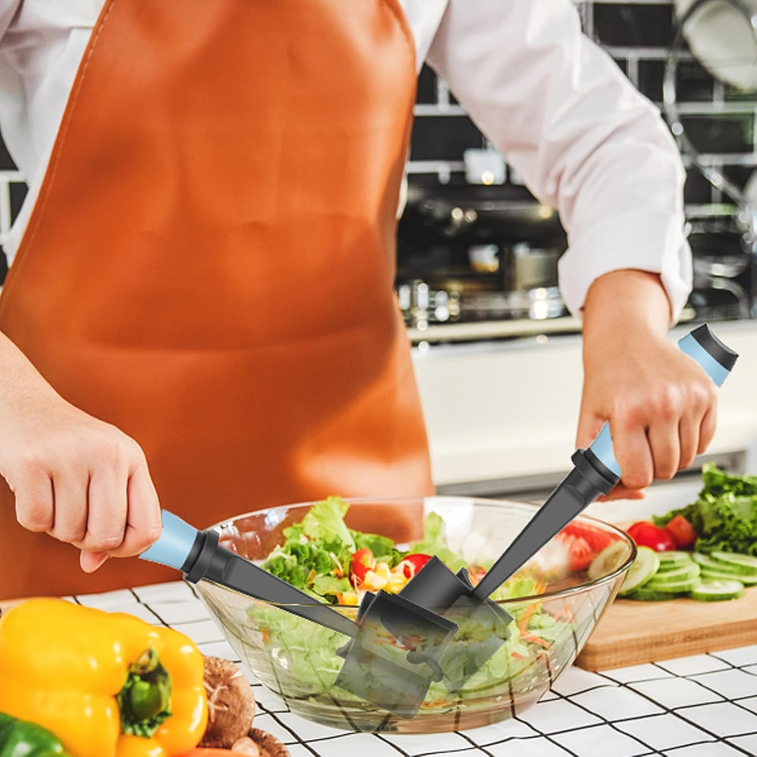 2Pack Meat Chopper, Heat Resistant Meat Masher for Hamburger Meat, Ground Beef Smasher, Nylon Hamburger Chopper Utensil, Meat Ground, Non Stick Mix Chopper Mix and Chop, Meat Masher Tool Gift（Aqua） - 1 Pack-Red image number 7