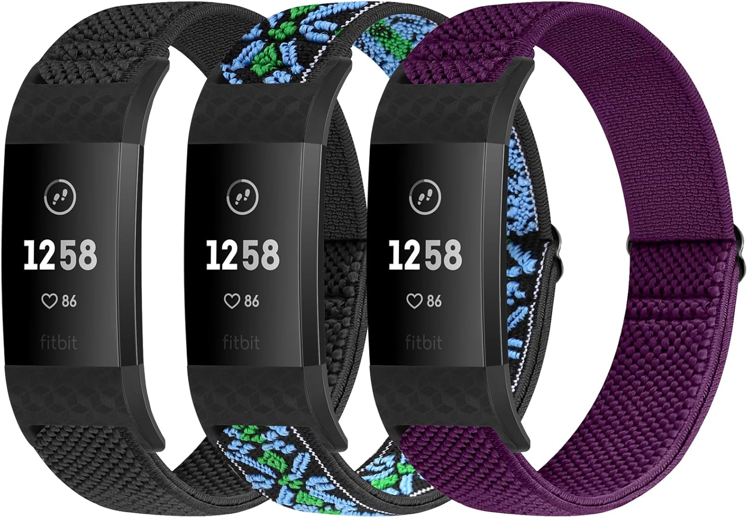 Compatible with Fitbit Charge 2 Bands for Women Men, Classic & Special Edition Adjustable Stretchy Nylon Replacement Strap Wristbands for Fitbit Charge 2